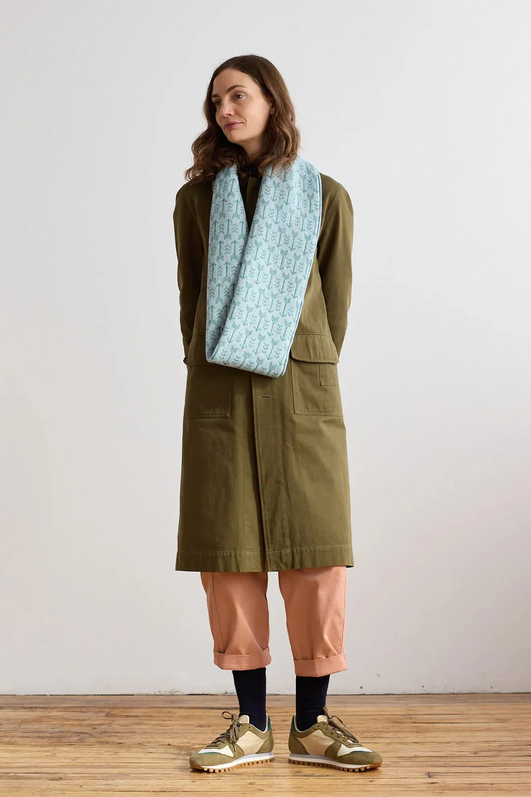 Circle Scarf "Arrow" in Haar & Willow by Hilary Grant