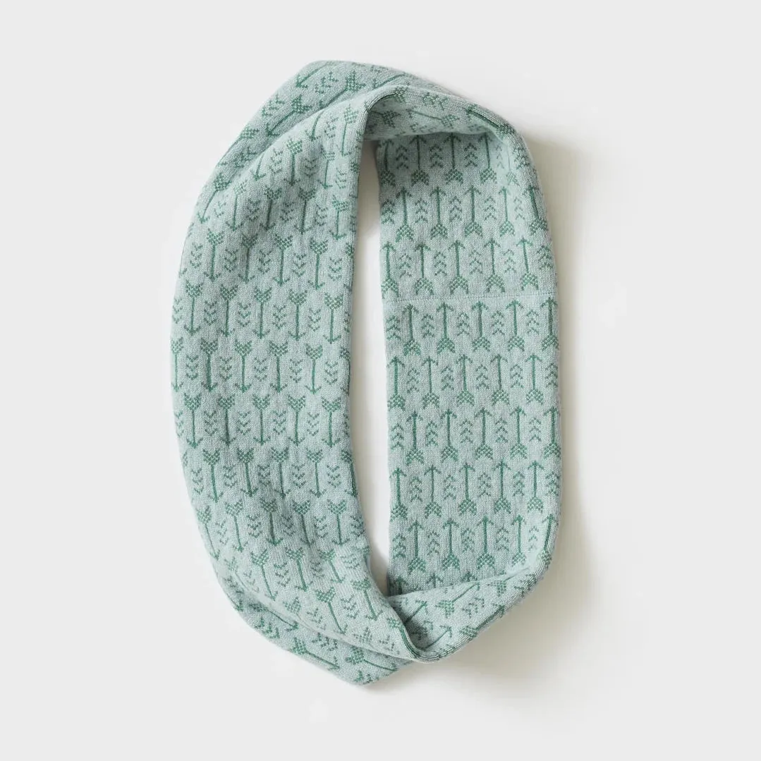 Circle Scarf "Arrow" in Haar & Willow by Hilary Grant
