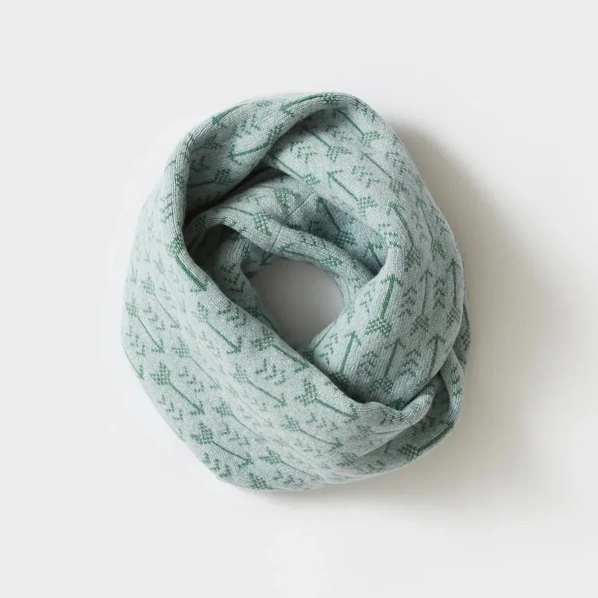 Circle Scarf "Arrow" in Haar & Willow by Hilary Grant