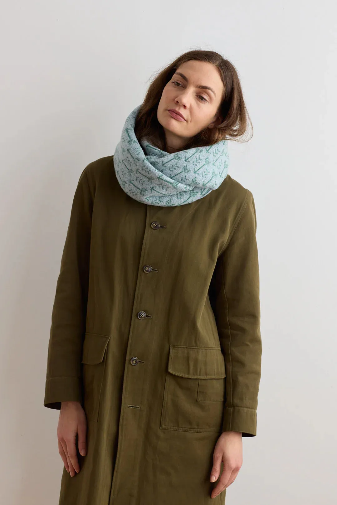 Circle Scarf "Arrow" in Haar & Willow by Hilary Grant