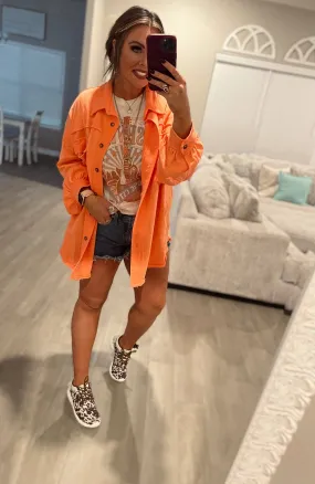 Coral Oversized Shacket