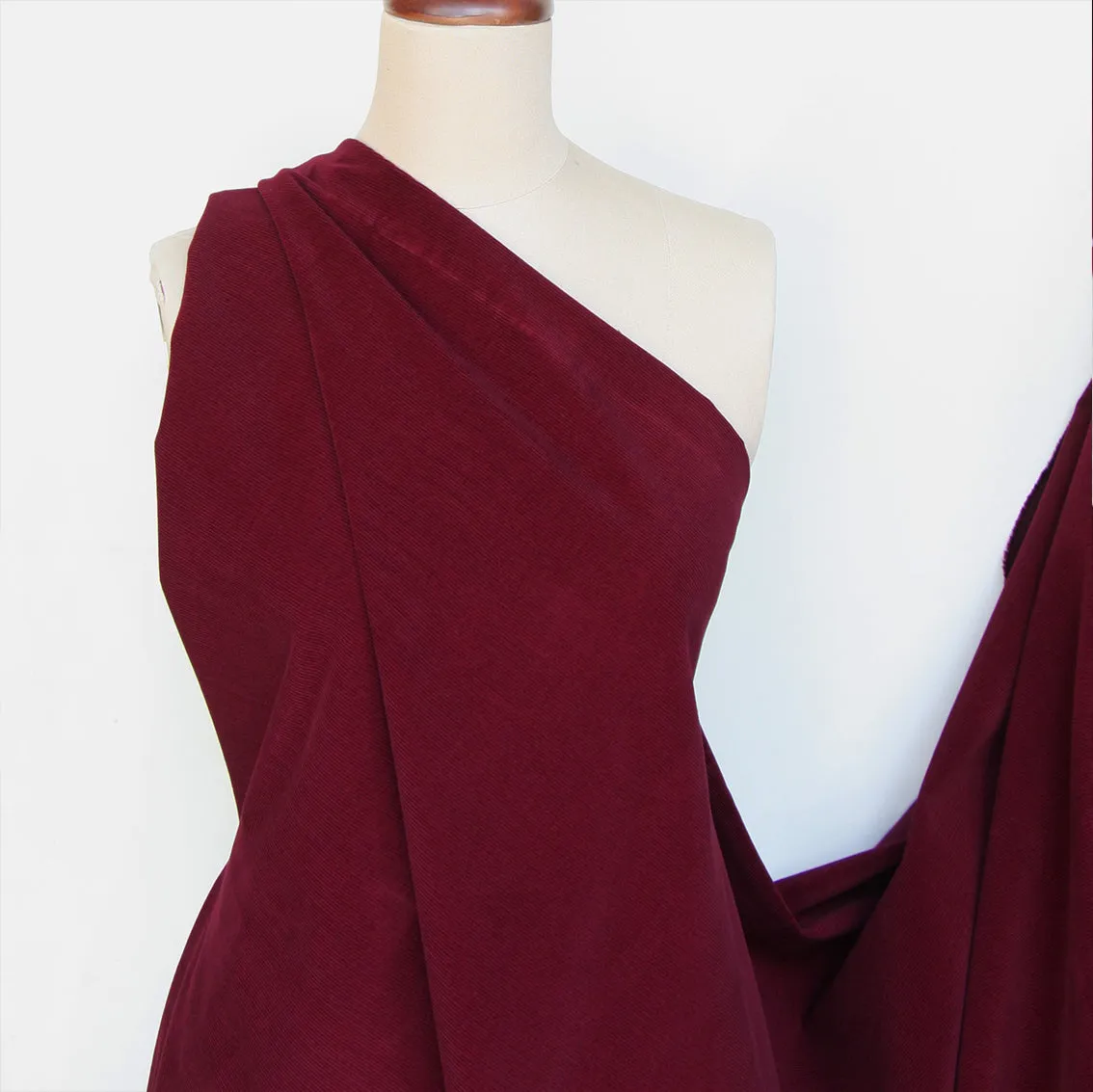 Corded Plum - Stretch Corduroy