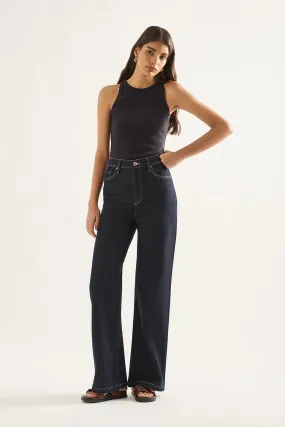 Ellie Wide Leg High Rise Jeans | Rinse