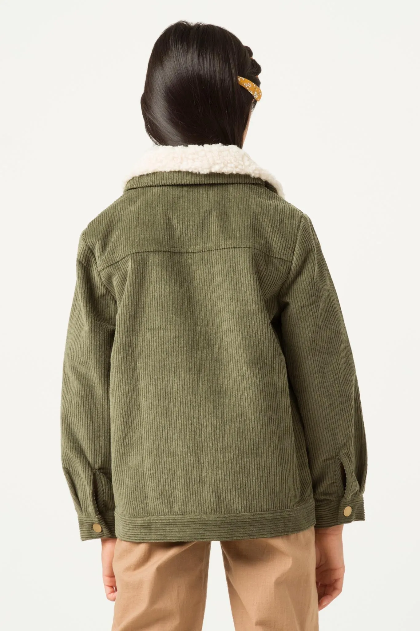 Fleece Trimmed Corduroy Sherpa Jacket