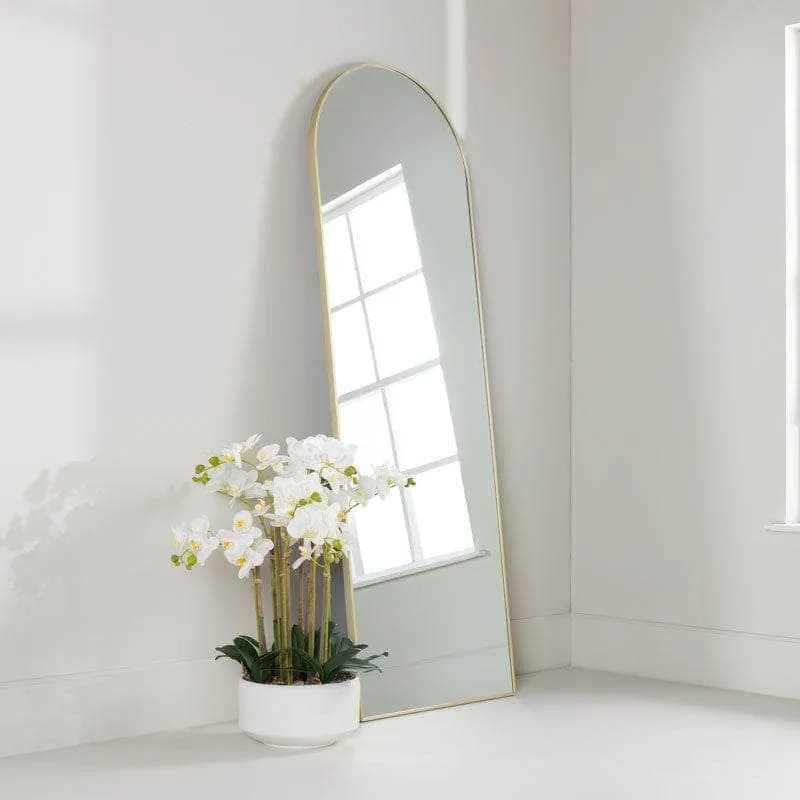 Gold Arch Top Mirror - 60 x 180cm