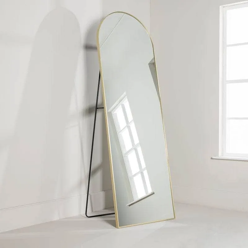 Gold Arch Top Mirror - 60 x 180cm