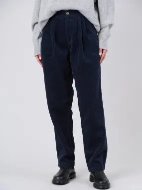 Hemp Organic Cotton Corduroy Front Pleats Trousers