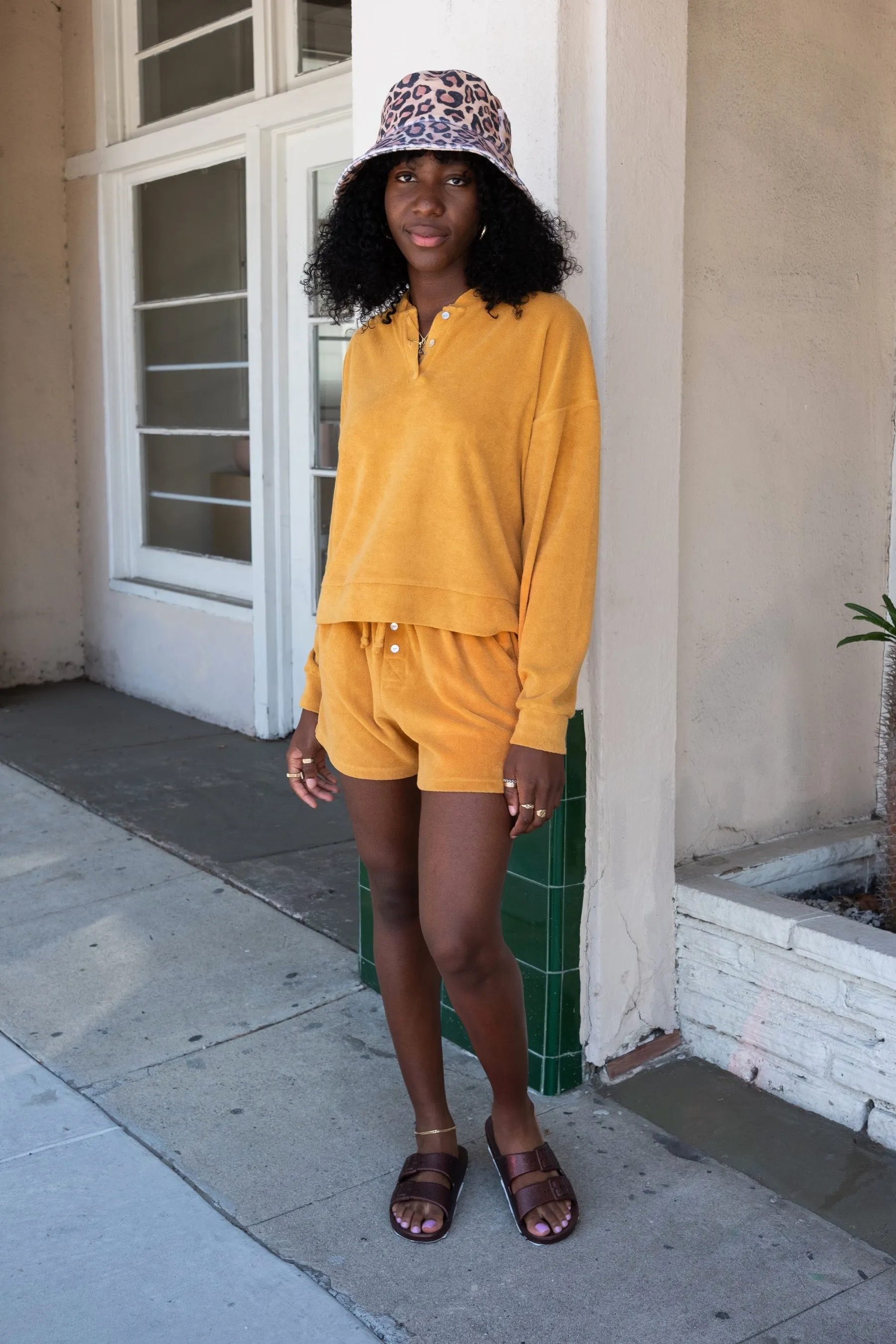 Honey Terry Henley Sweatshirt