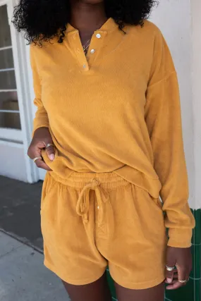 Honey Terry Henley Sweatshirt