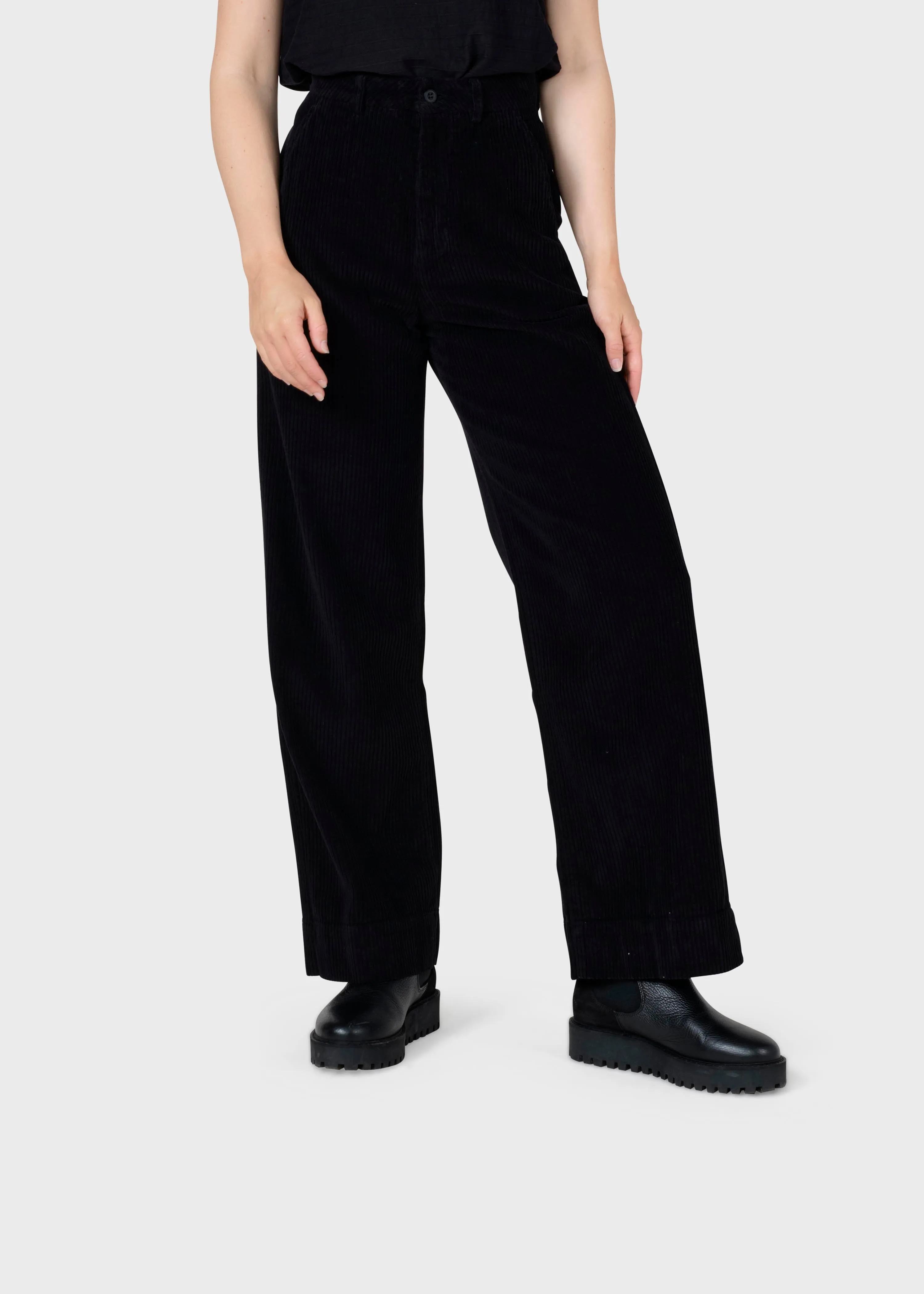 Lydia jumbo corduroy pants - Black