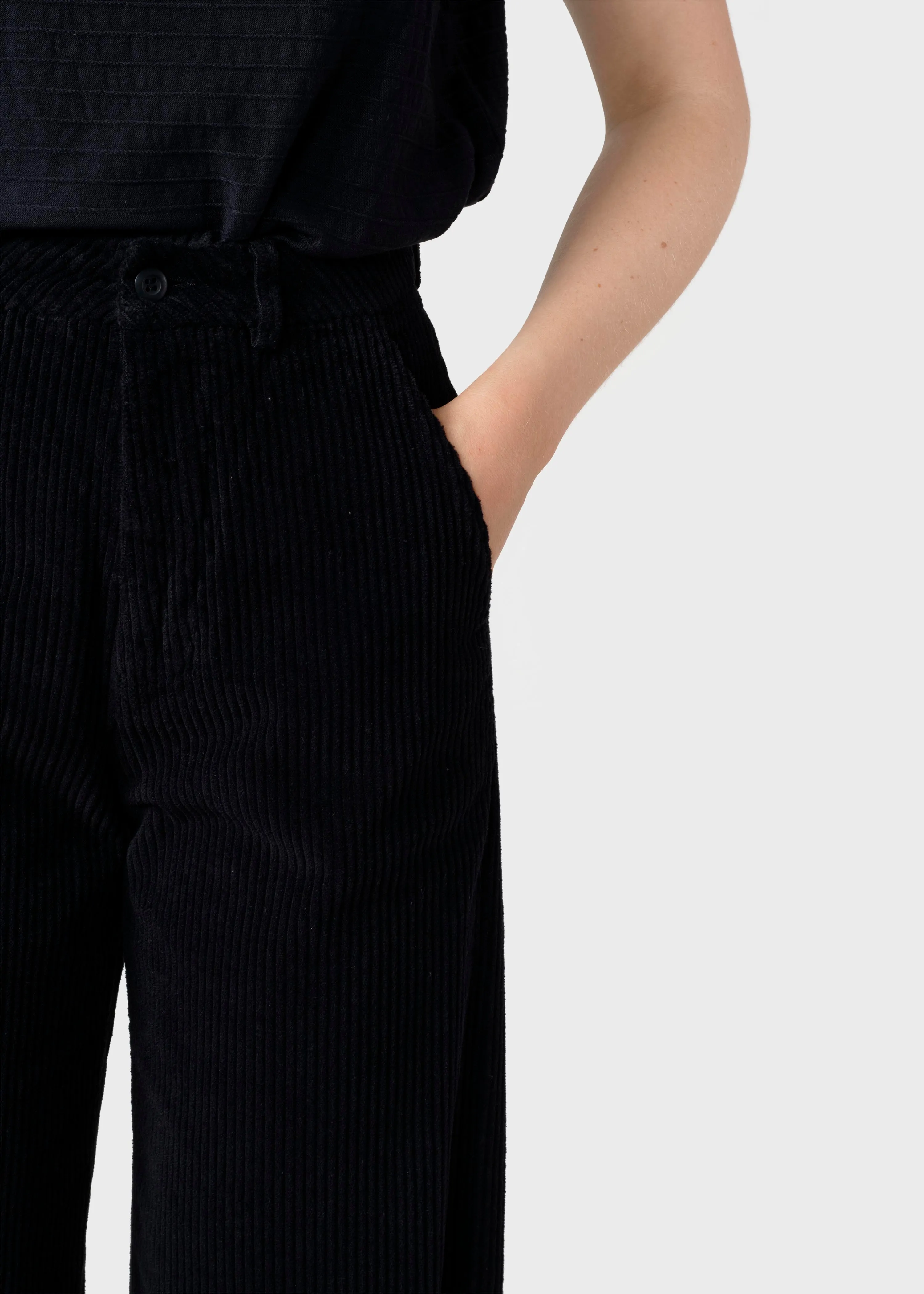 Lydia jumbo corduroy pants - Black