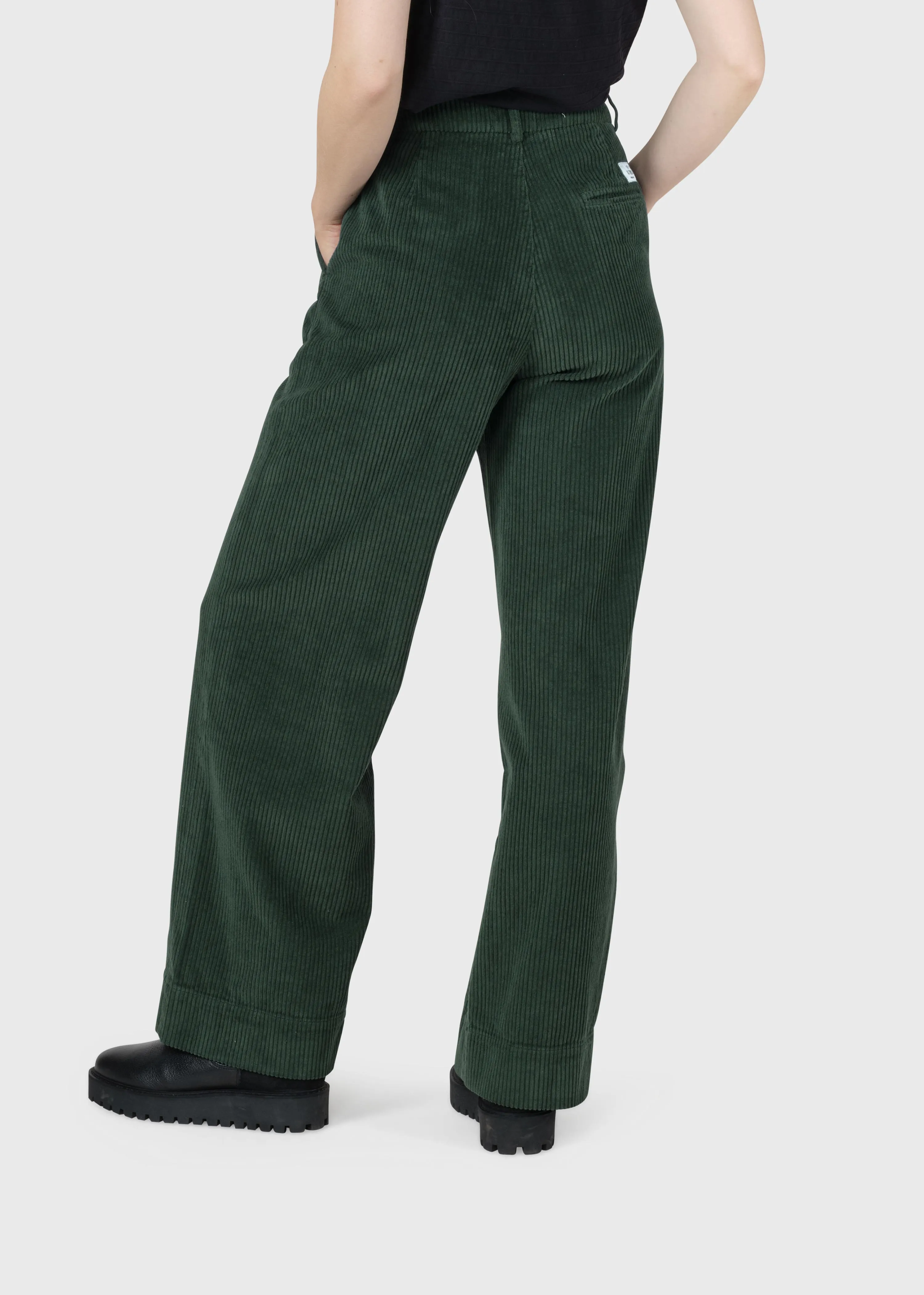 Lydia jumbo corduroy pants - Moss Green
