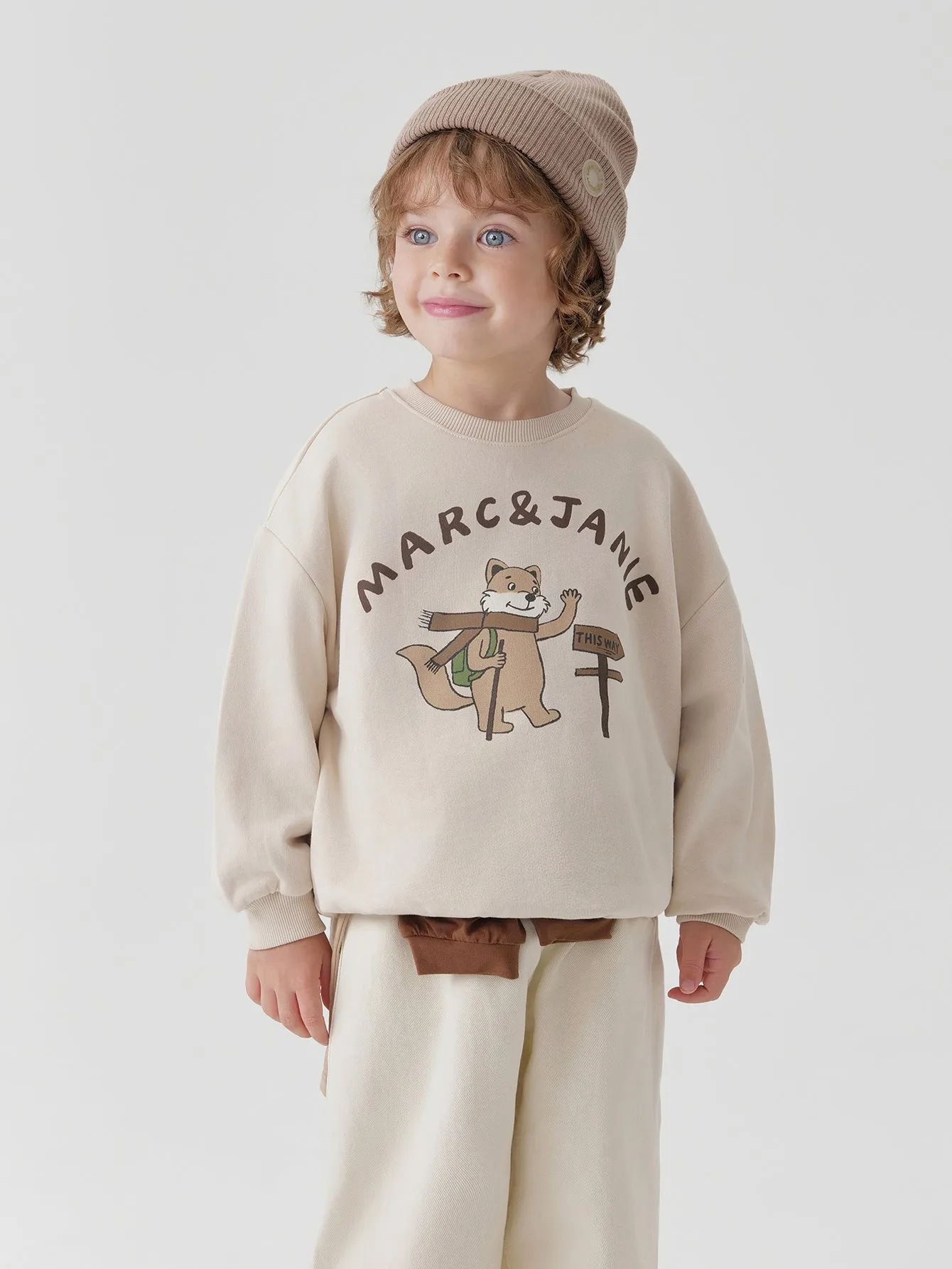 MARC & JANIE Boys Girls Crew Neck Printed Sweatshirt 240982