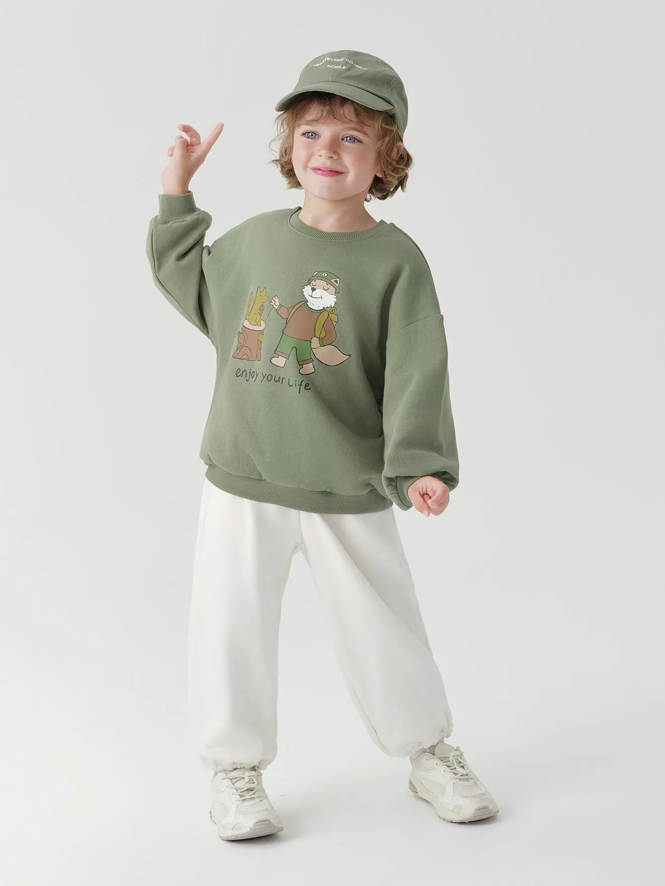 MARC & JANIE Boys Girls Crew Neck Printed Sweatshirt 240982