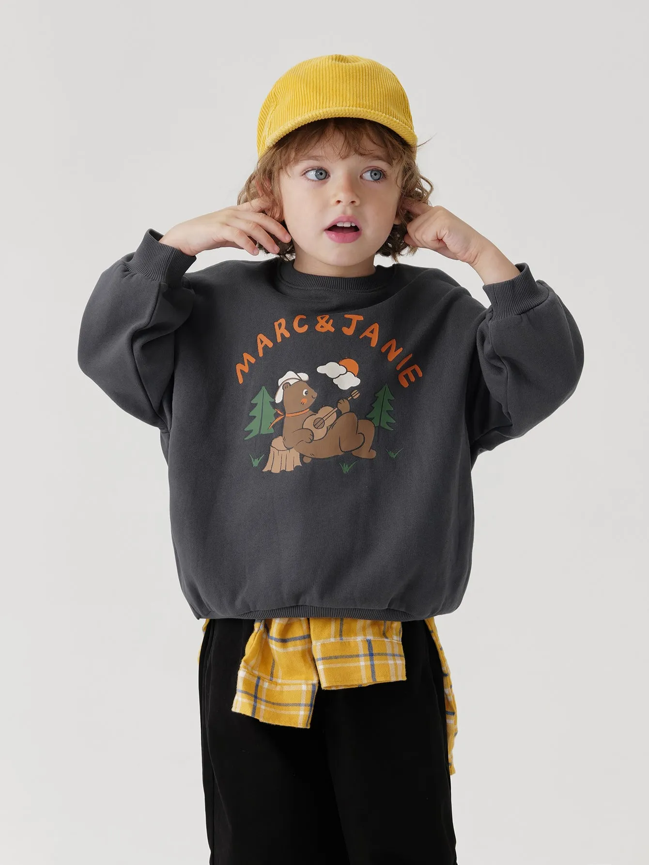 MARC & JANIE Boys Girls Crew Neck Printed Sweatshirt 240982