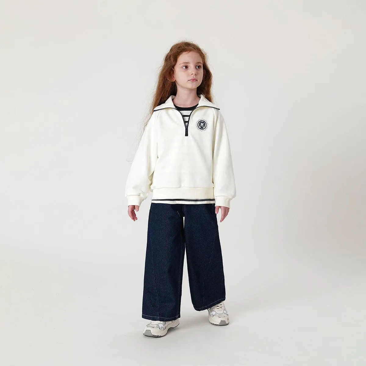 MARC & JANIE Boys Girls Lapel Sweatshirt 231210