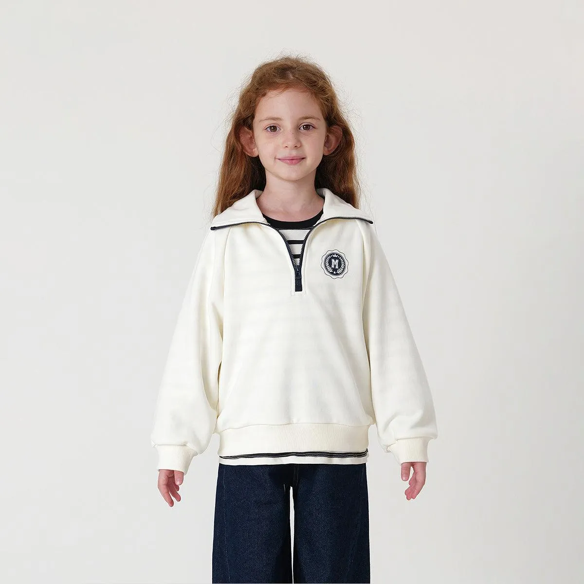 MARC & JANIE Boys Girls Lapel Sweatshirt 231210