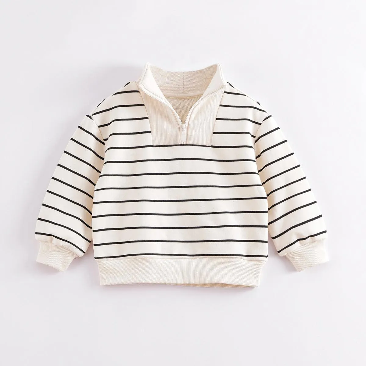 MARC & JANIE Boys Girls Striped Lapel Sweatshirt 231322