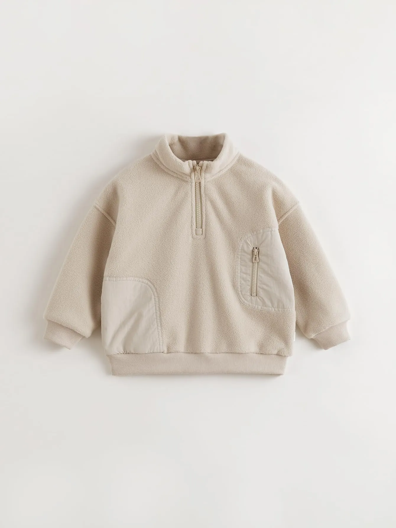 MARC & JANIE Boys Half Zip Polar Fleece Sweatshirt 241057