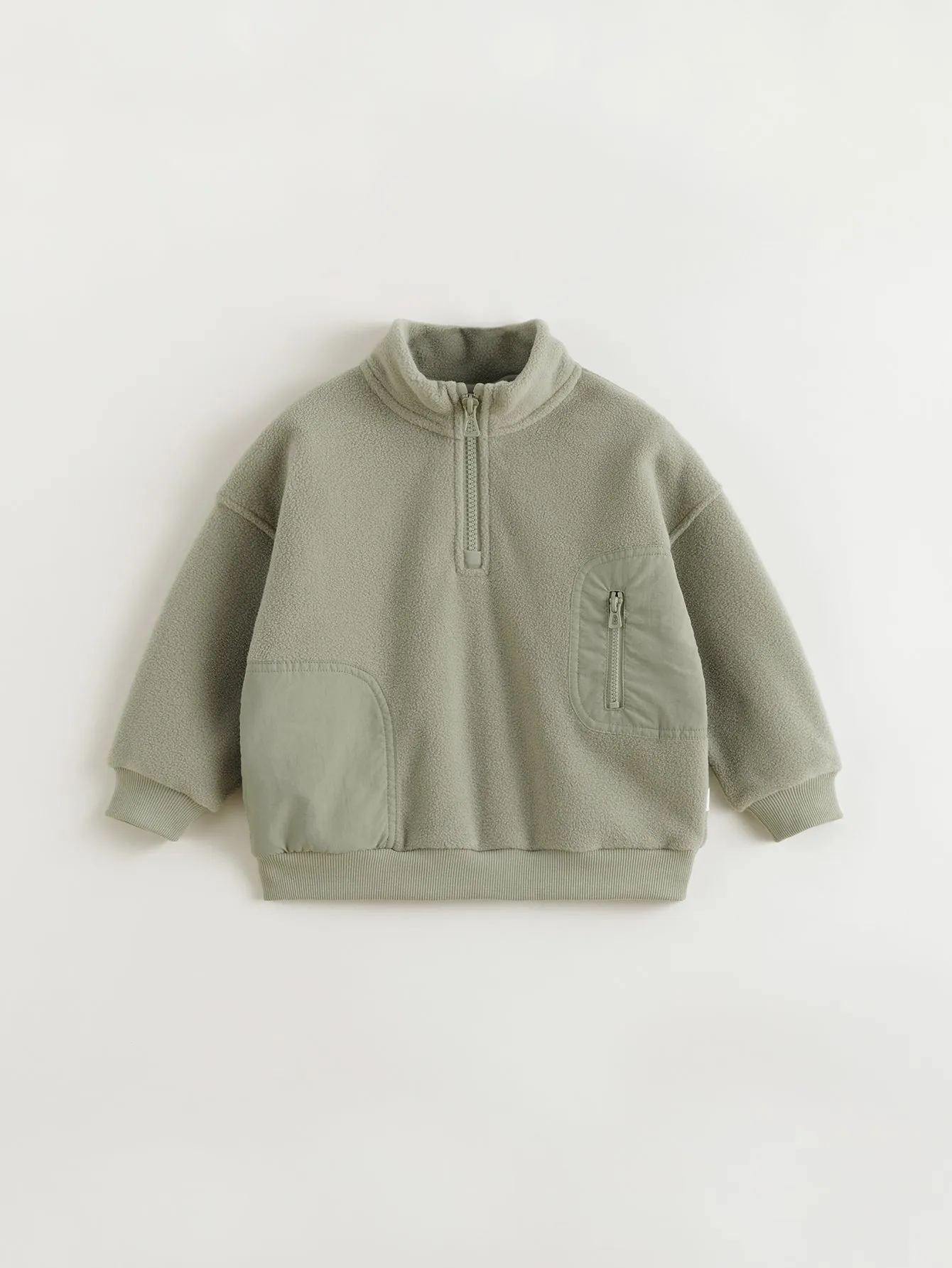 MARC & JANIE Boys Half Zip Polar Fleece Sweatshirt 241057