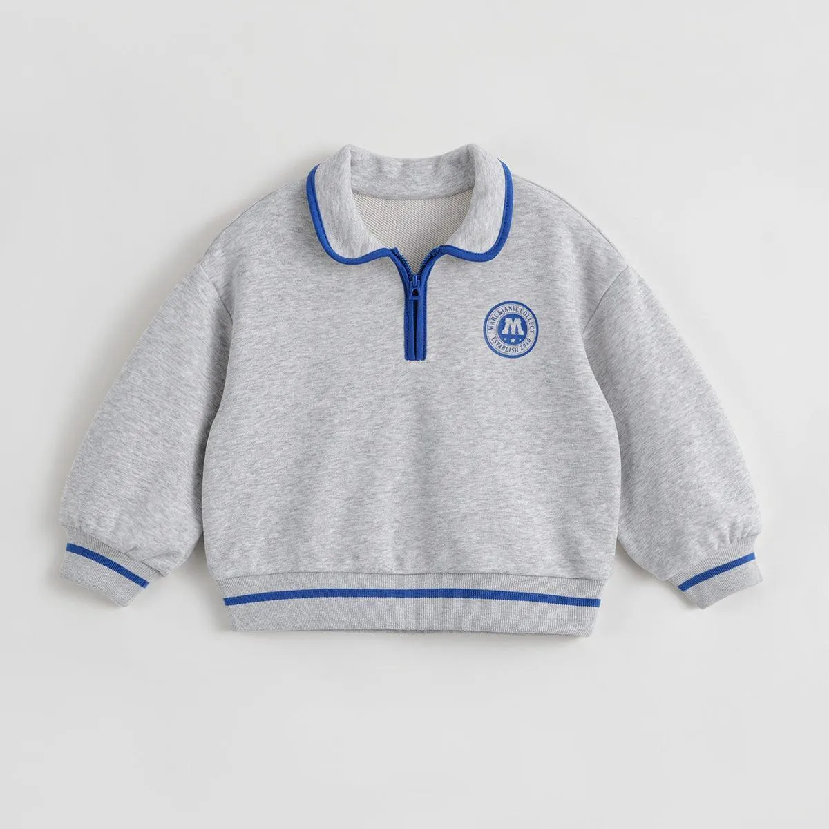 MARC & JANIE Boys Lapel Sports Sweatshirt Sets 231197
