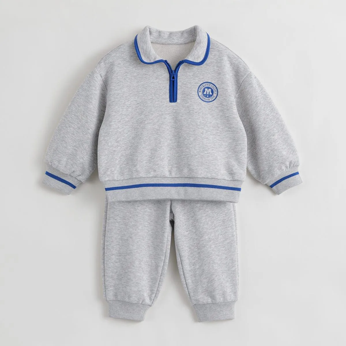 MARC & JANIE Boys Lapel Sports Sweatshirt Sets 231197