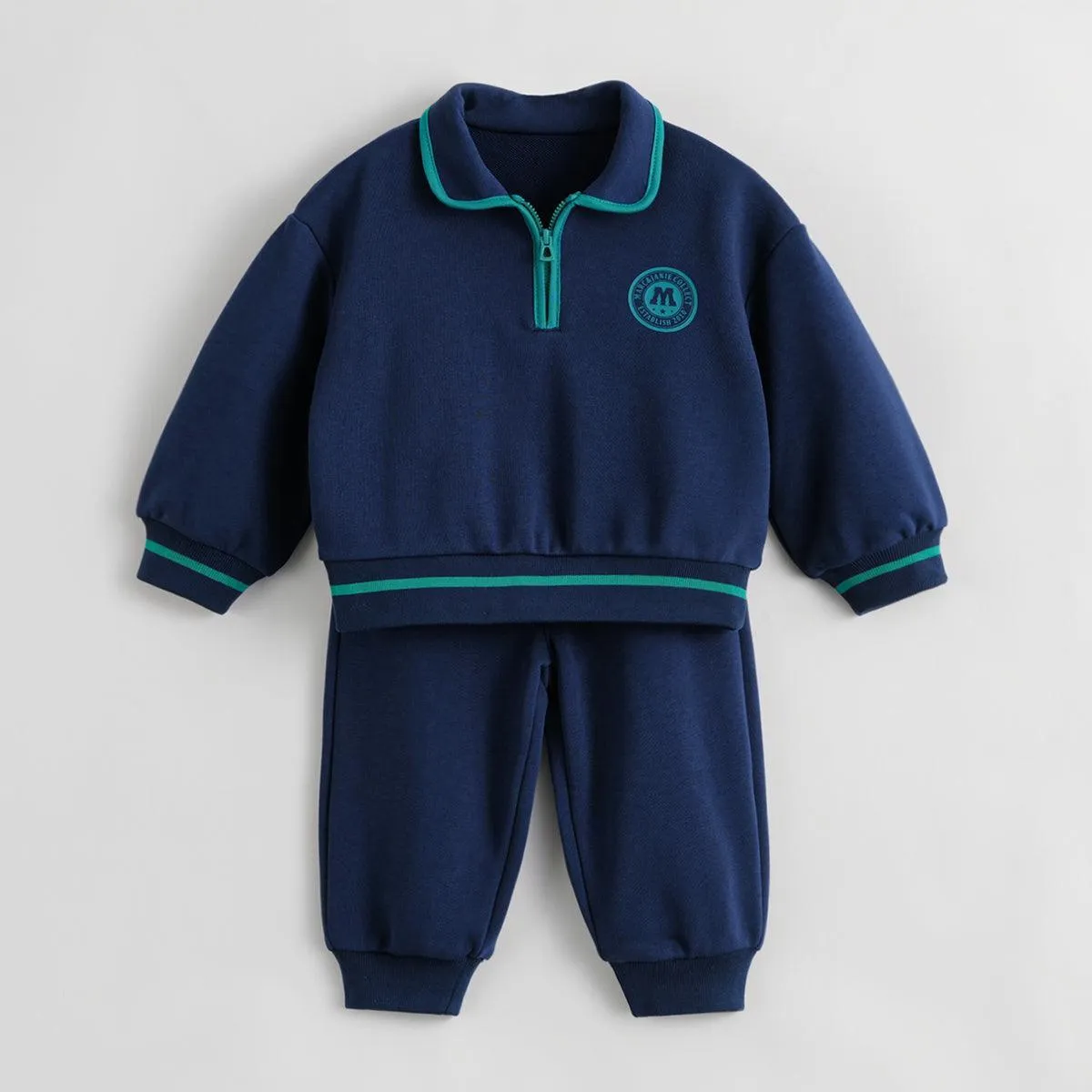 MARC & JANIE Boys Lapel Sports Sweatshirt Sets 231197