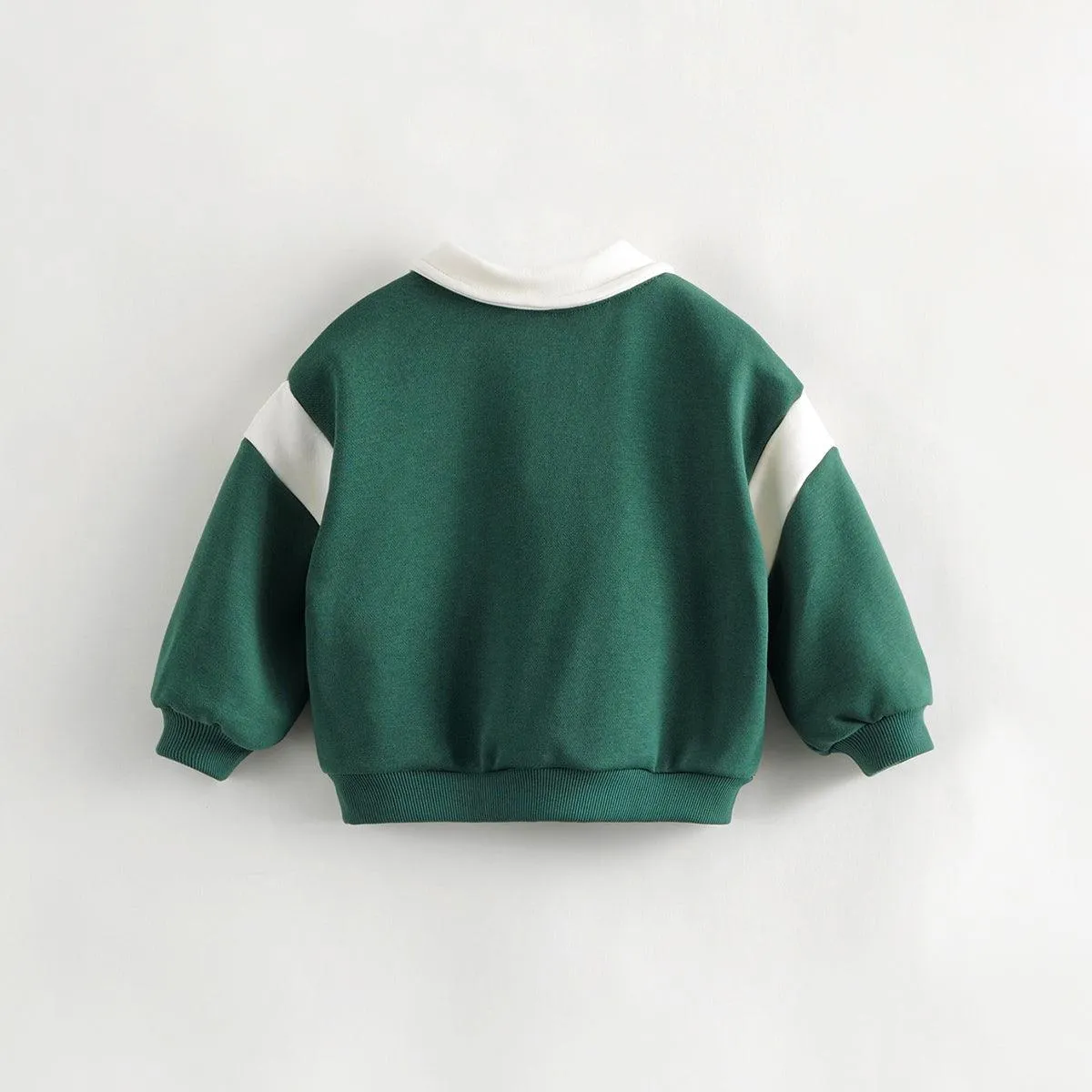 MARC & JANIE Boys Polo Collar Letter Print Sweatshirt 231198