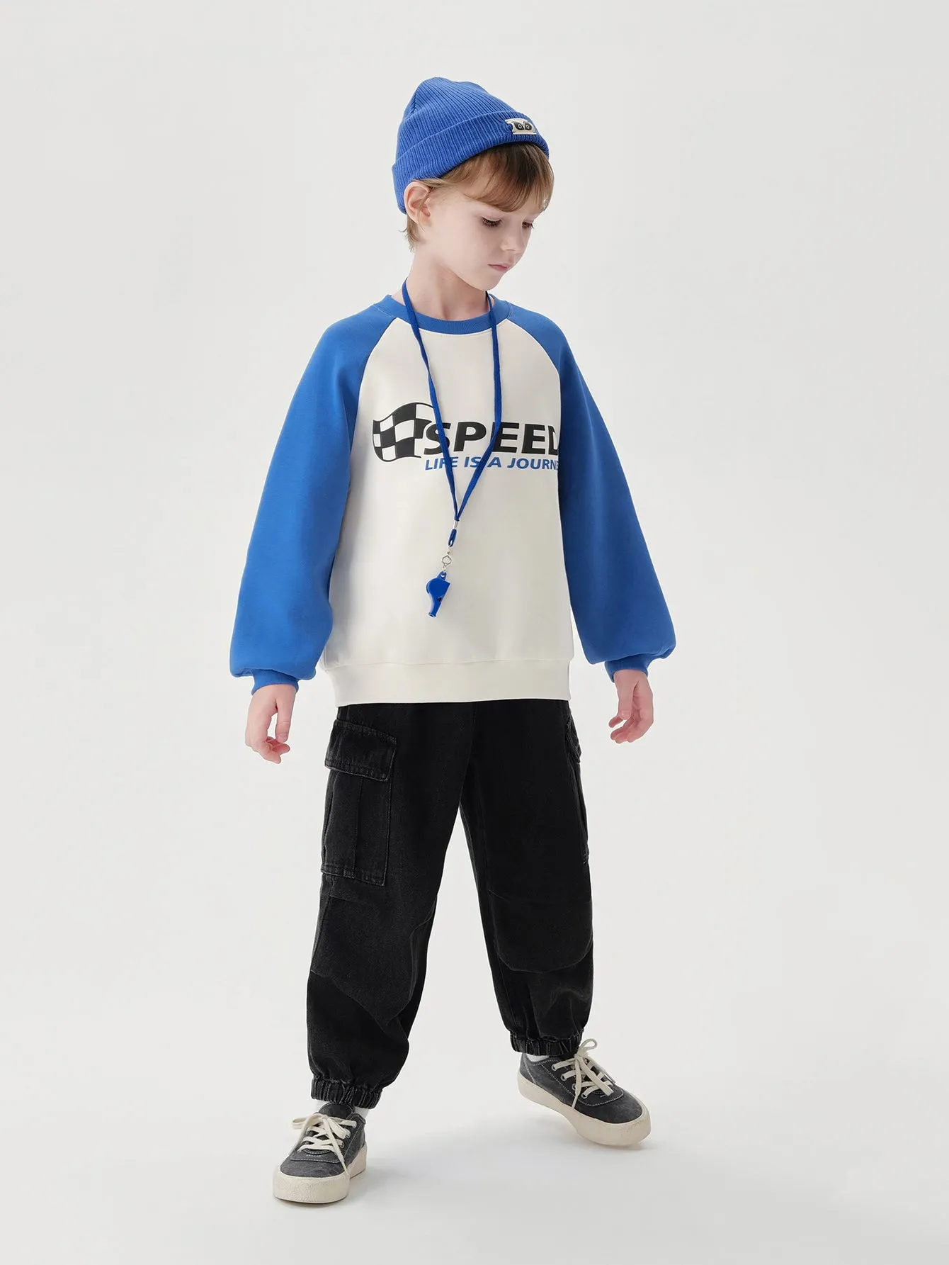MARC & JANIE Boys Raglan Sleeve Sweatshirt 240996