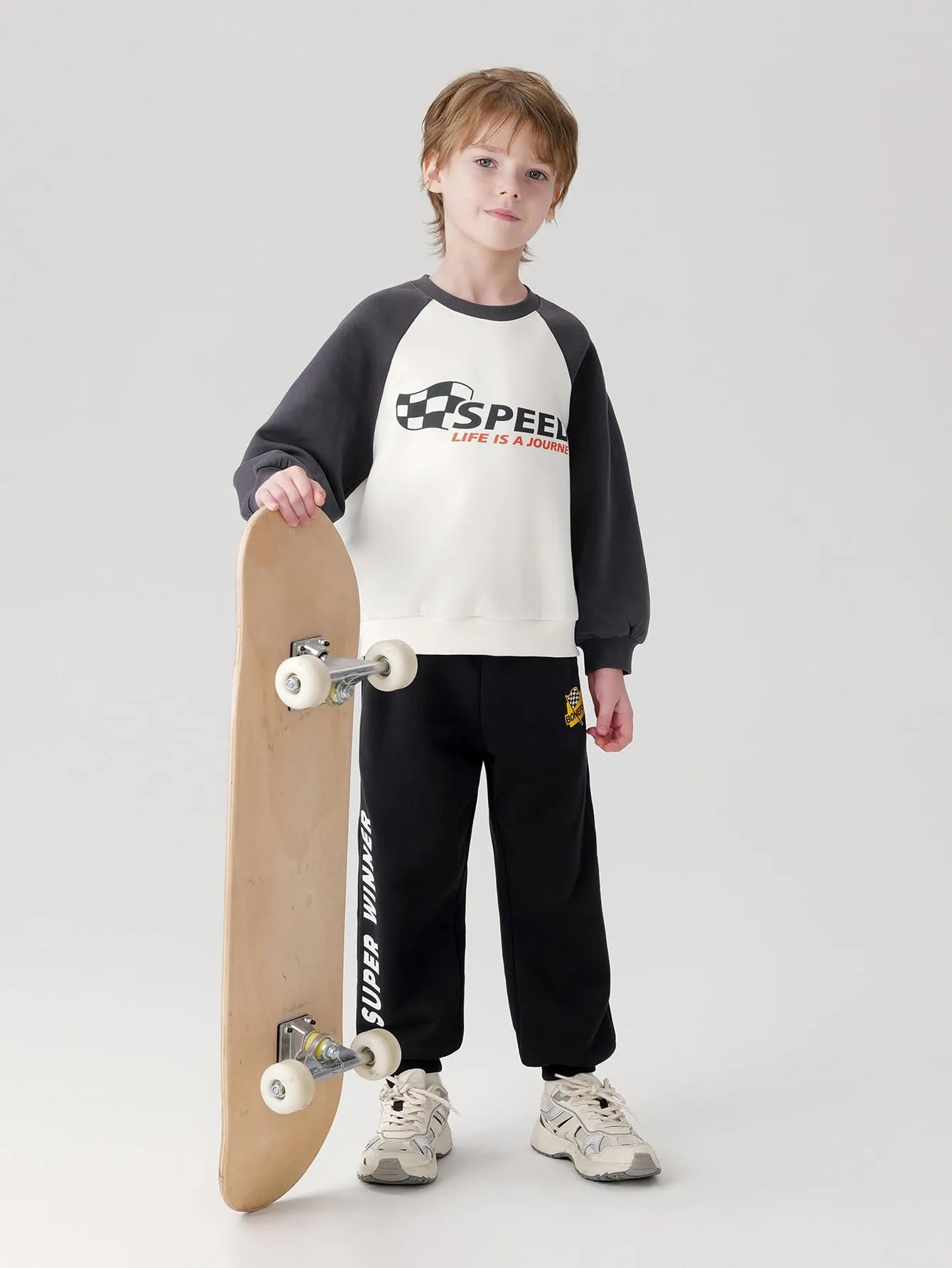 MARC & JANIE Boys Raglan Sleeve Sweatshirt 240996