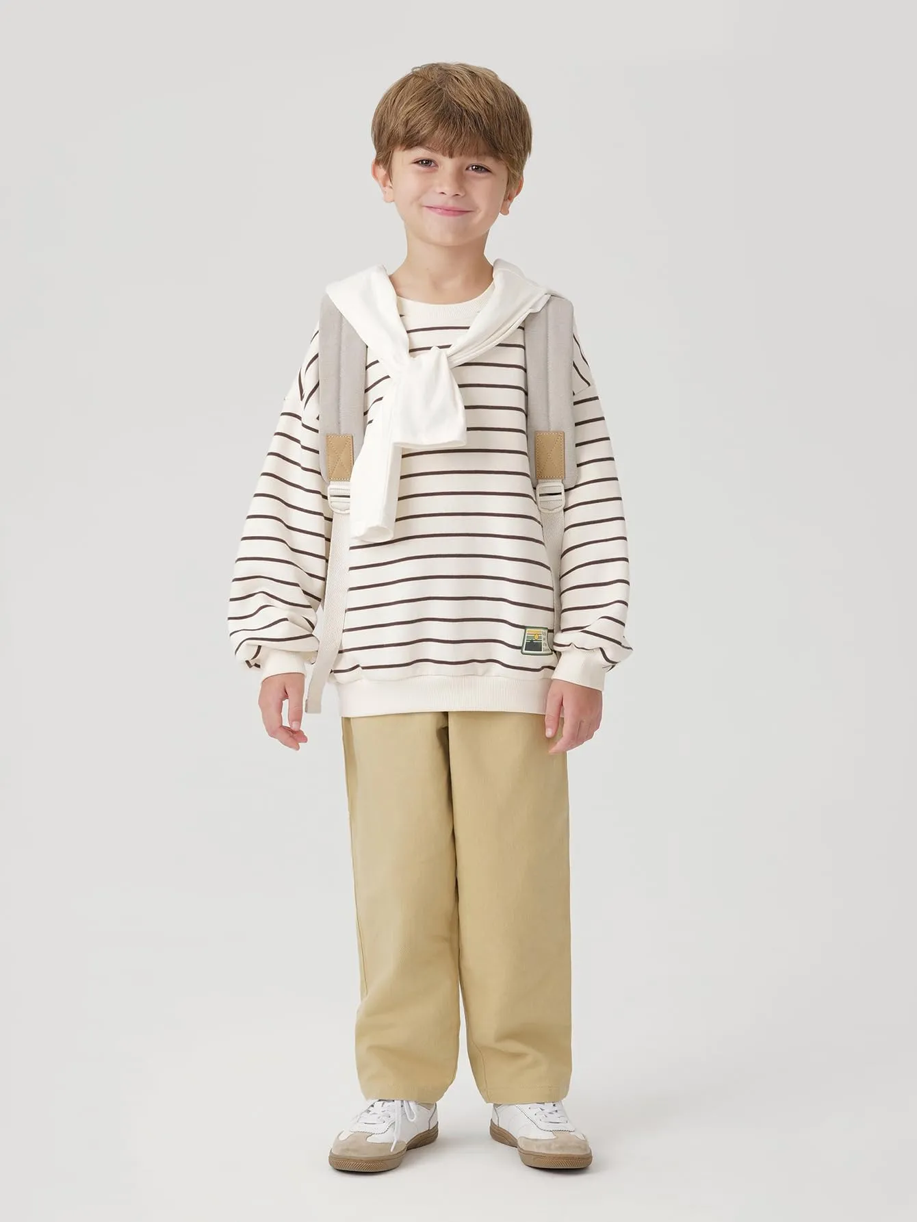 MARC & JANIE Boys Striped Crew Neck Sweatshirt 240997