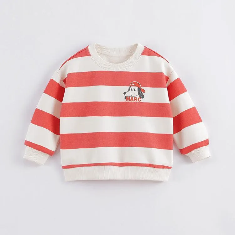 MARC & JANIE Boys Striped Drop-Shoulder Sweatshirt 221152