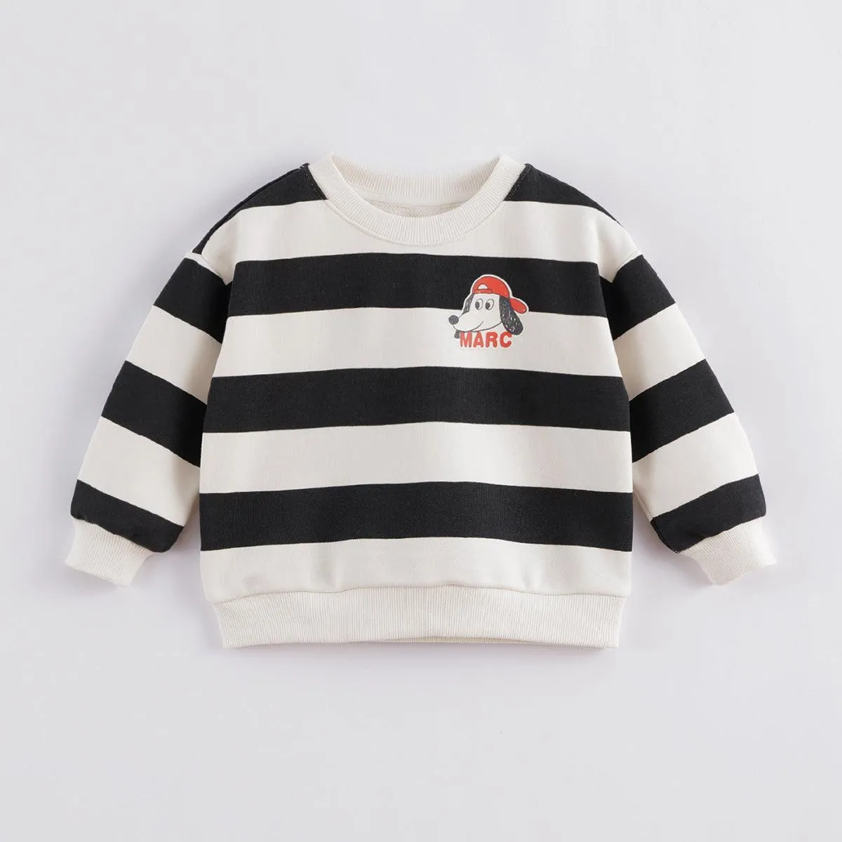MARC & JANIE Boys Striped Drop-Shoulder Sweatshirt 221152