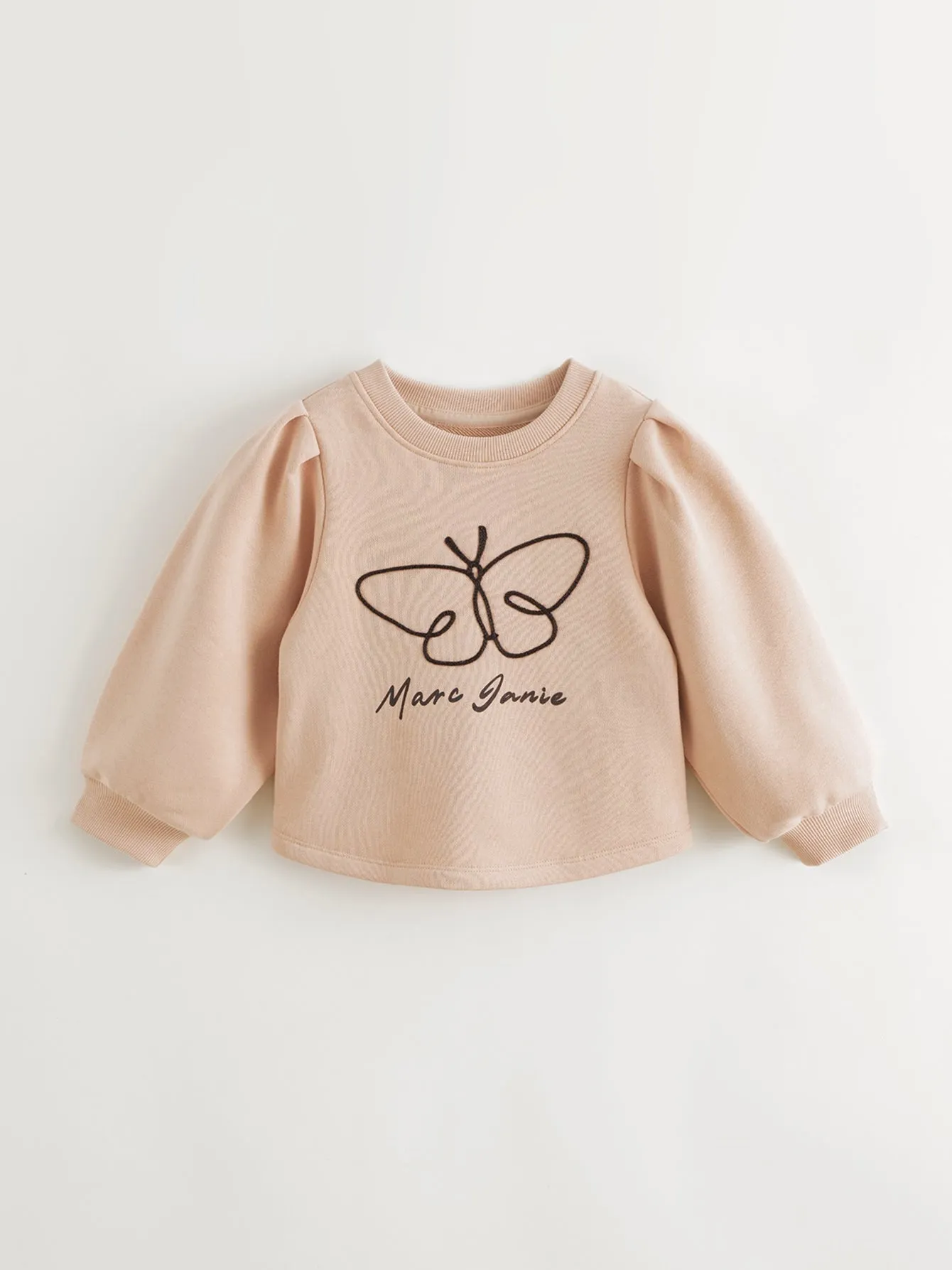 MARC & JANIE Girls Butterfly Printed Loose Sweatshirt 241092