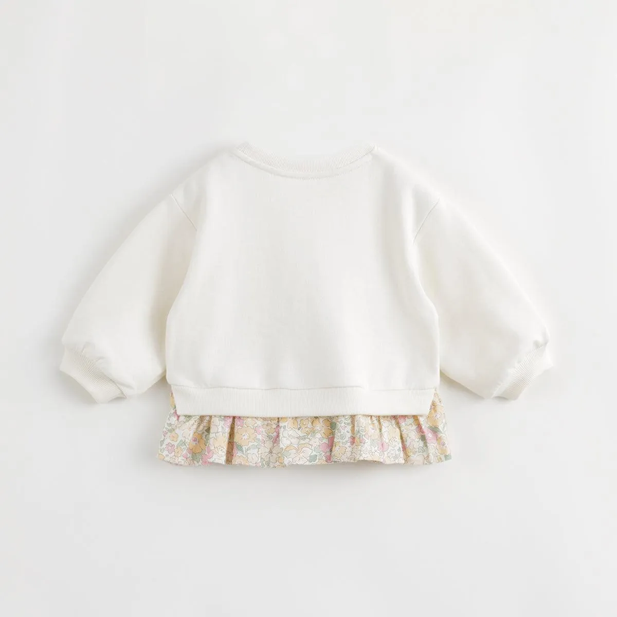MARC & JANIE Girls Patchwork Floral Hem Loose Sweatshirt 231603