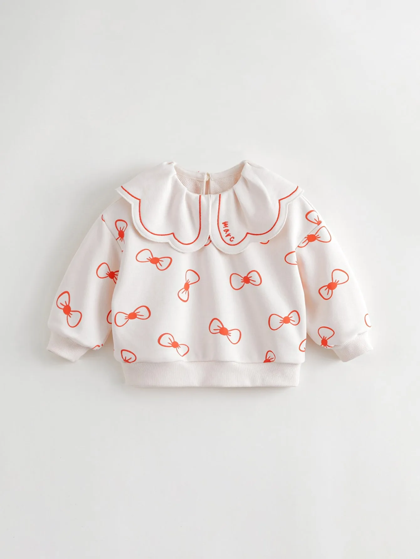 MARC & JANIE Girls Peter Pan Collar Print Sweatshirt 231592