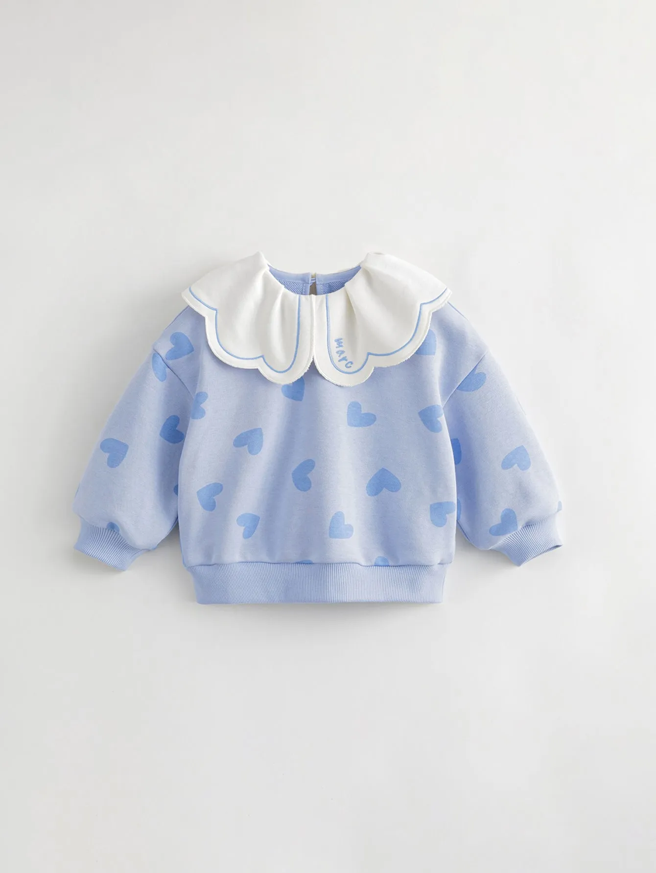 MARC & JANIE Girls Peter Pan Collar Print Sweatshirt 231592