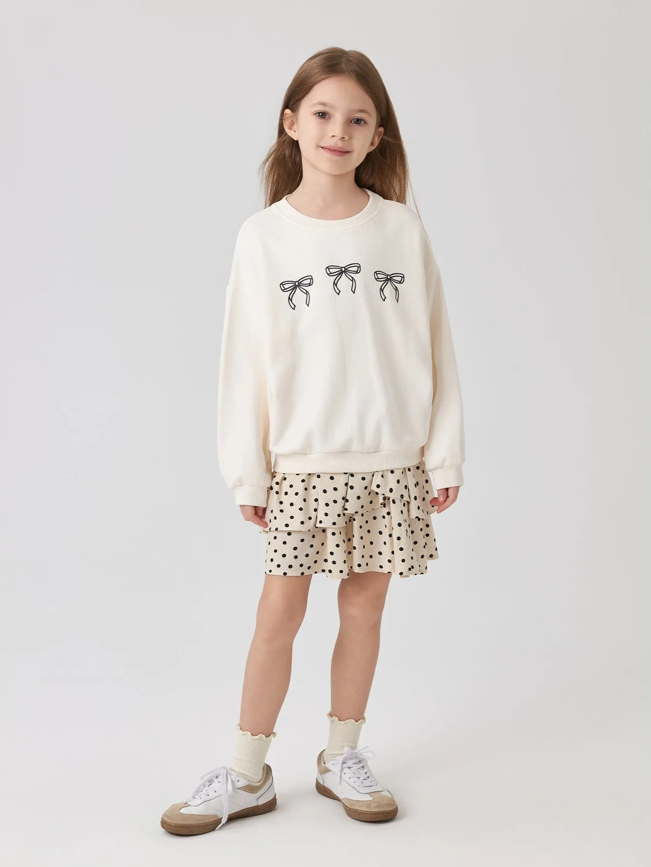 MARC & JANIE Girls Printed Crew Neck Sweatshirt 240972