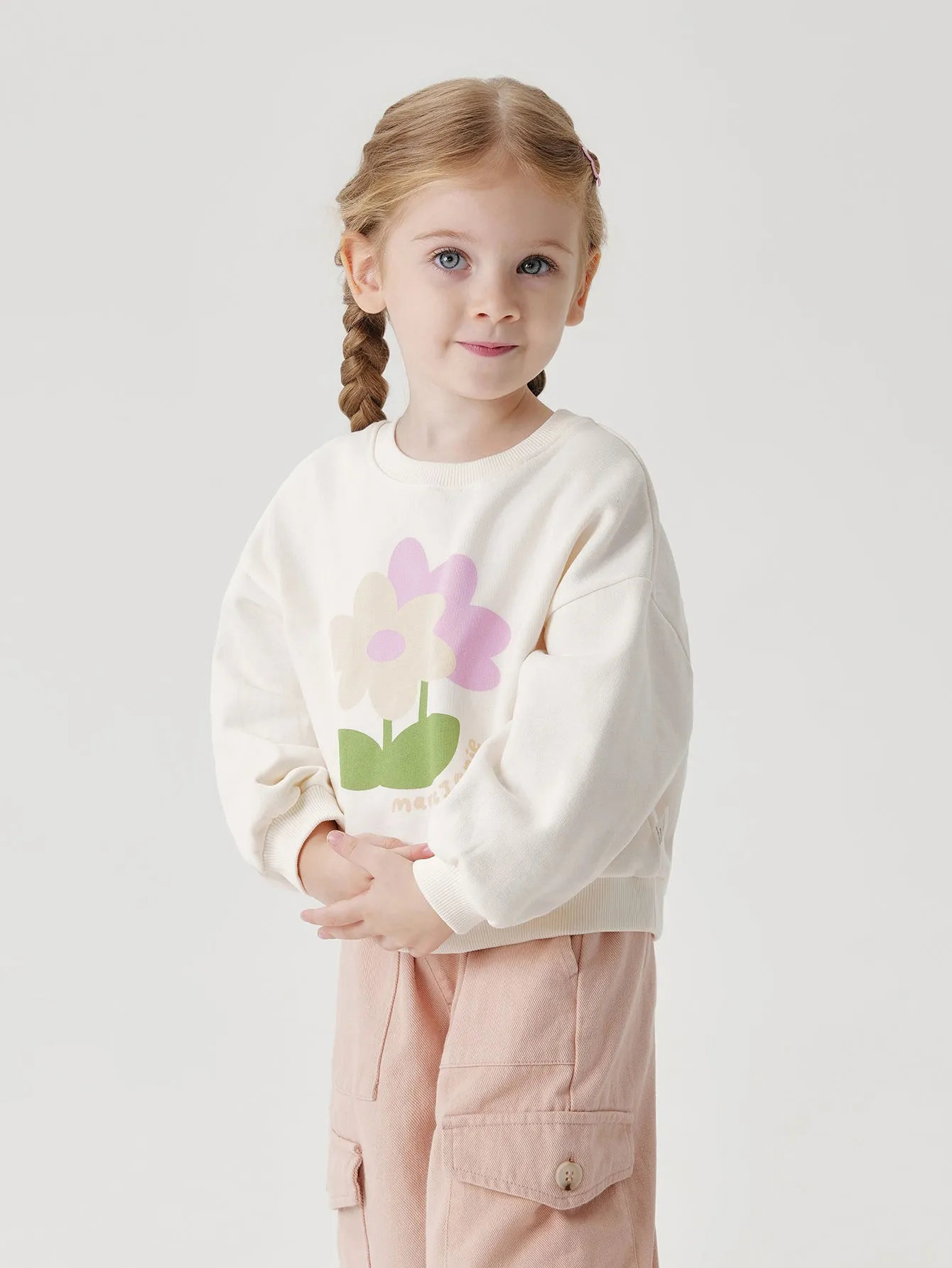 MARC & JANIE Girls Sweet Fun Printed Loose Sweatshirt 240971