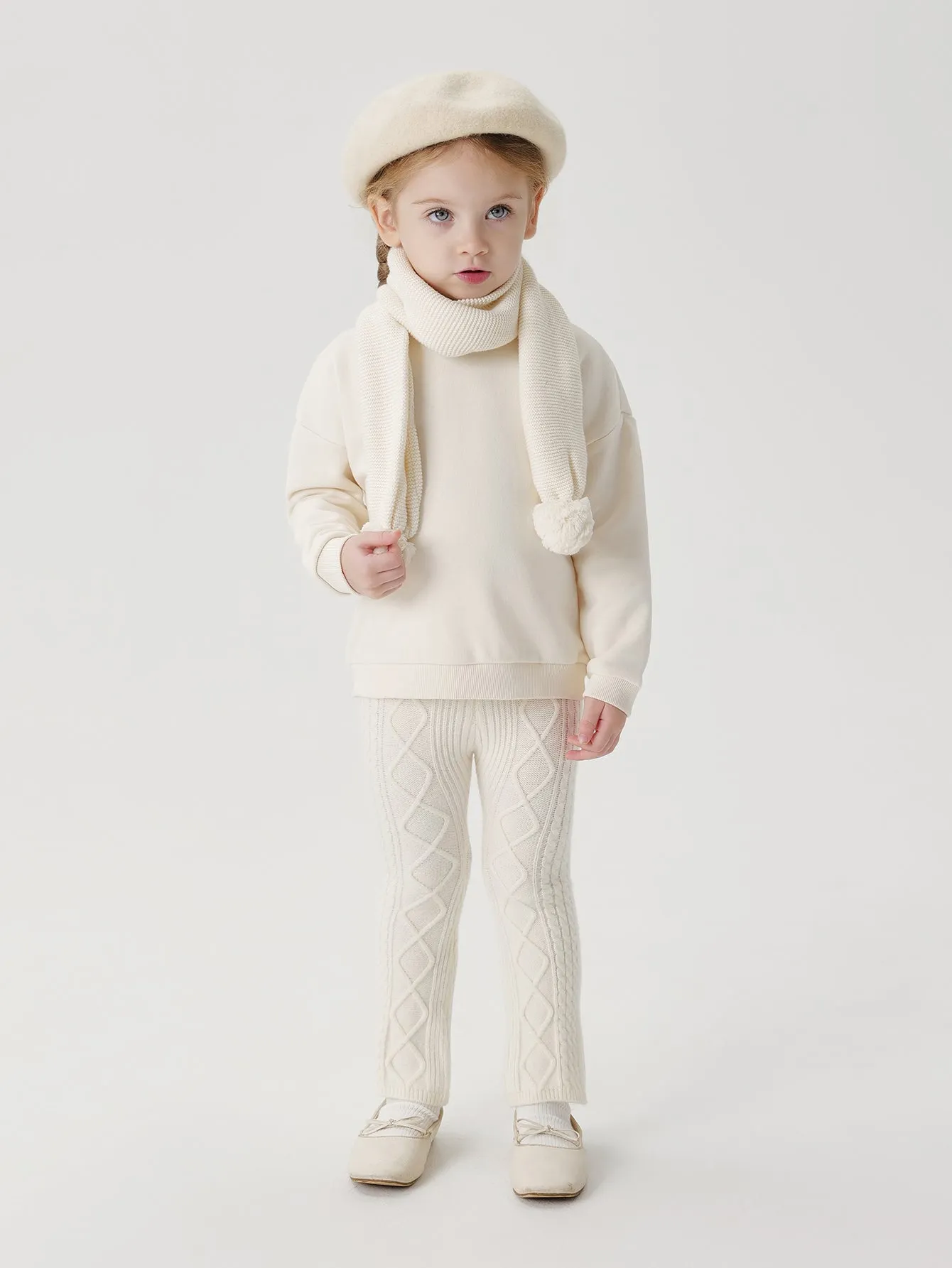 MARC & JANIE GIrls Sweet Wooden Earring Sweatshirt 241095
