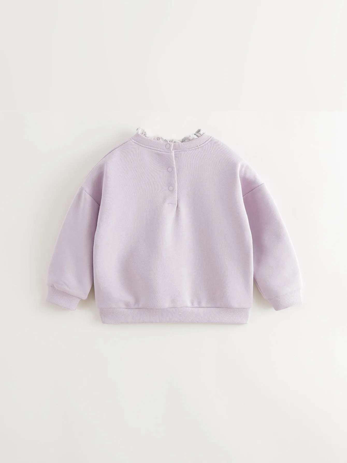 MARC & JANIE GIrls Sweet Wooden Earring Sweatshirt 241095