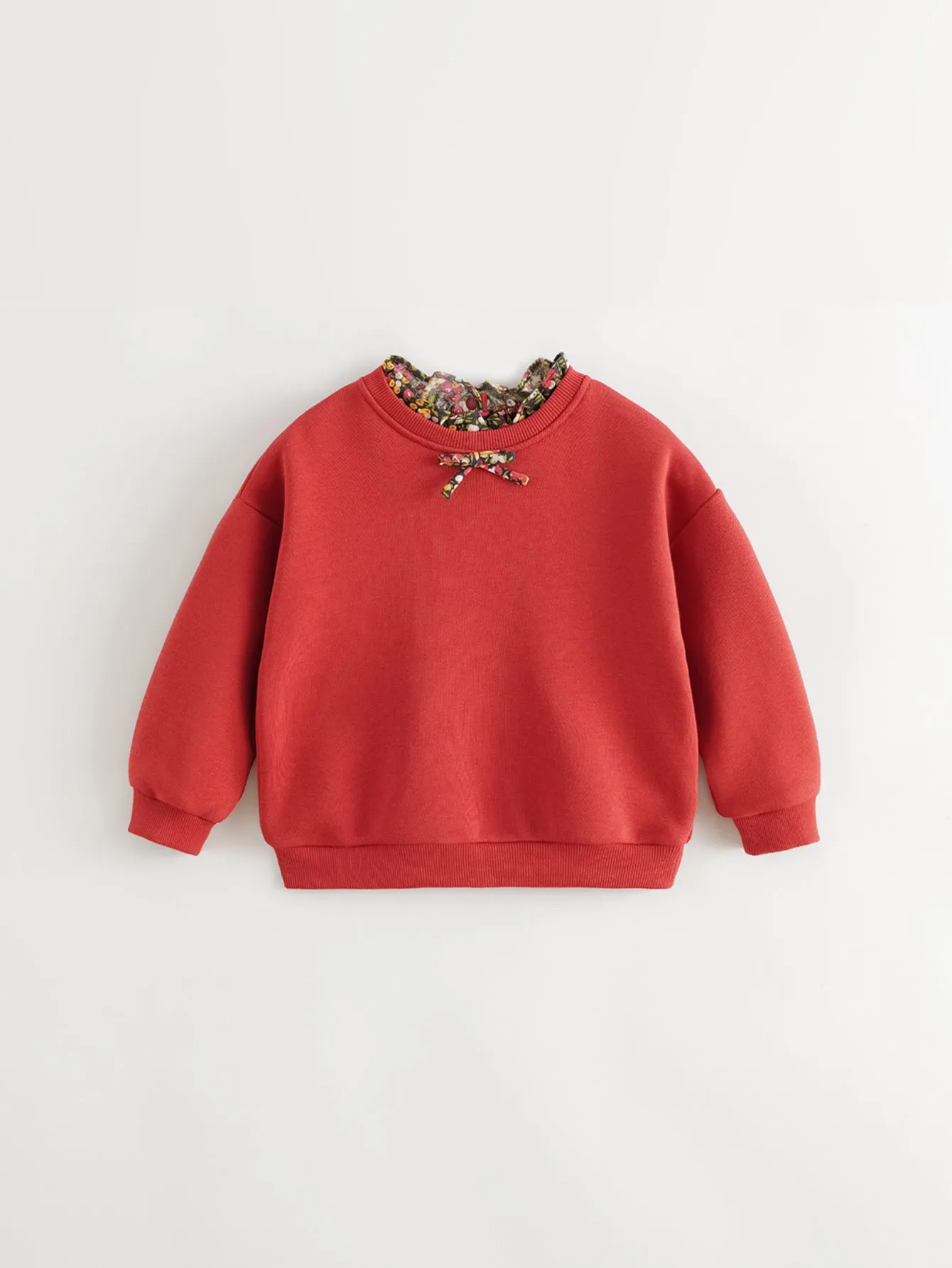 MARC & JANIE GIrls Sweet Wooden Earring Sweatshirt 241095