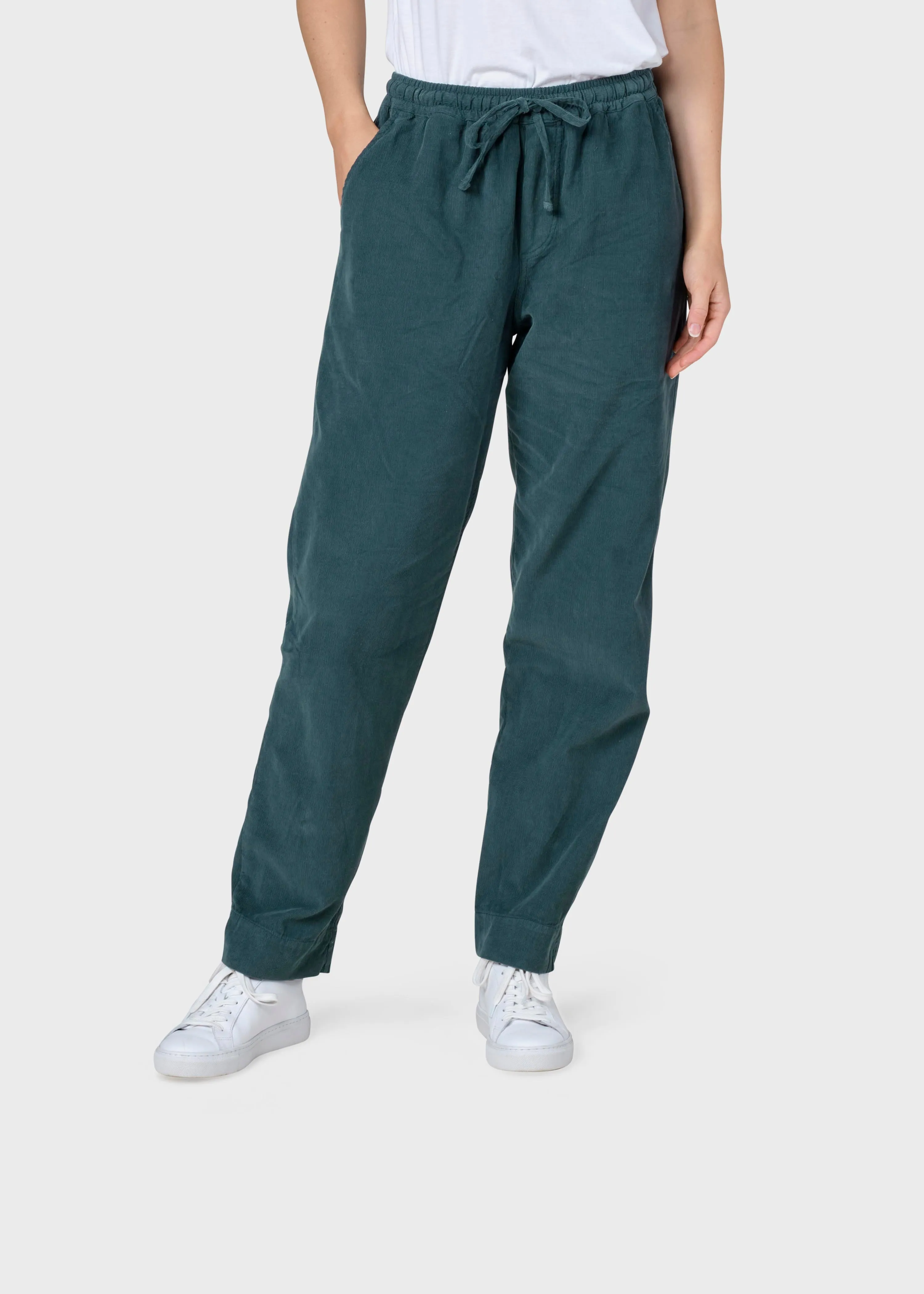 Nicoline corduroy pants - Moss Green