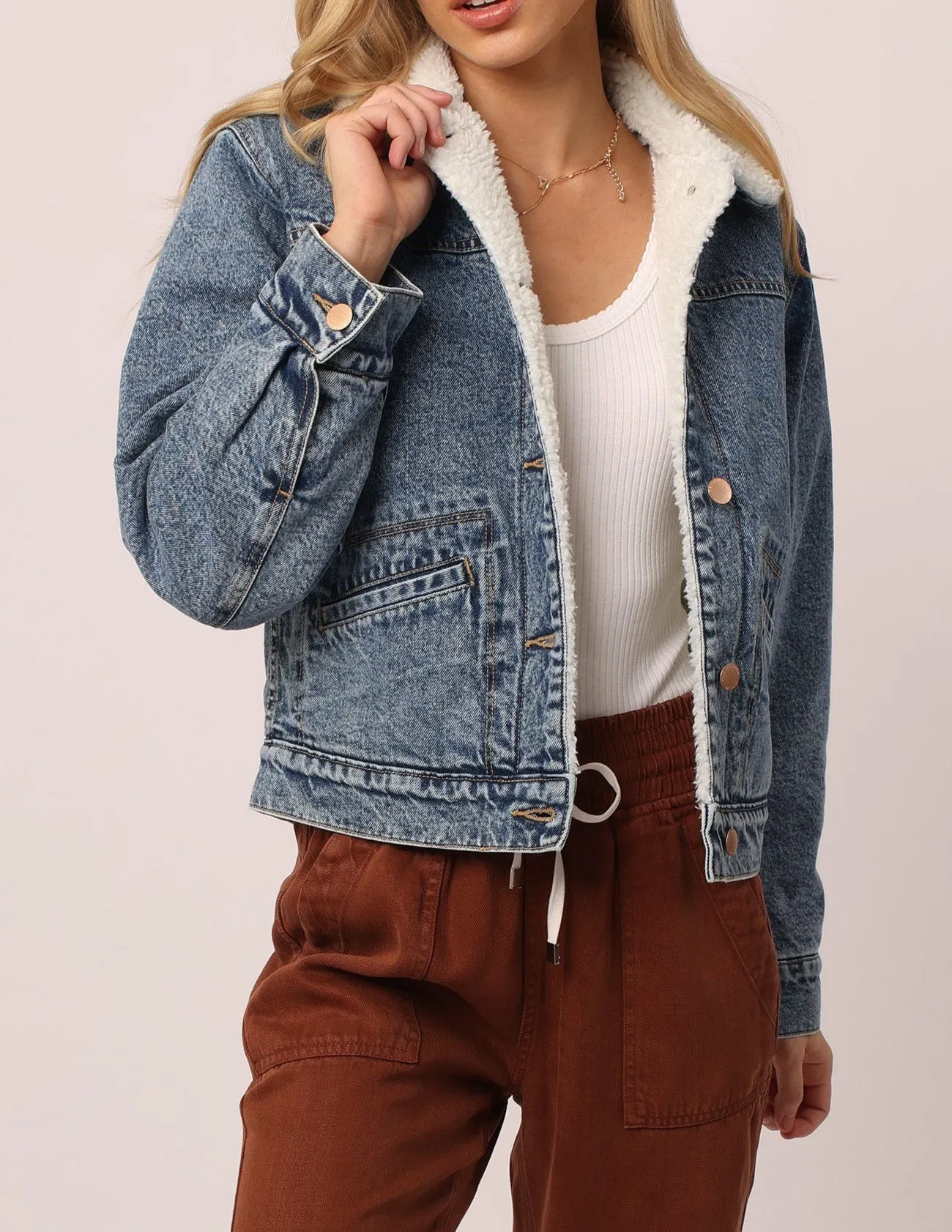 OWEN SHERPA LINED JACKET BLUE SPRINGS