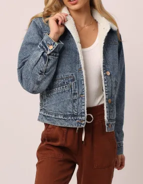 OWEN SHERPA LINED JACKET BLUE SPRINGS