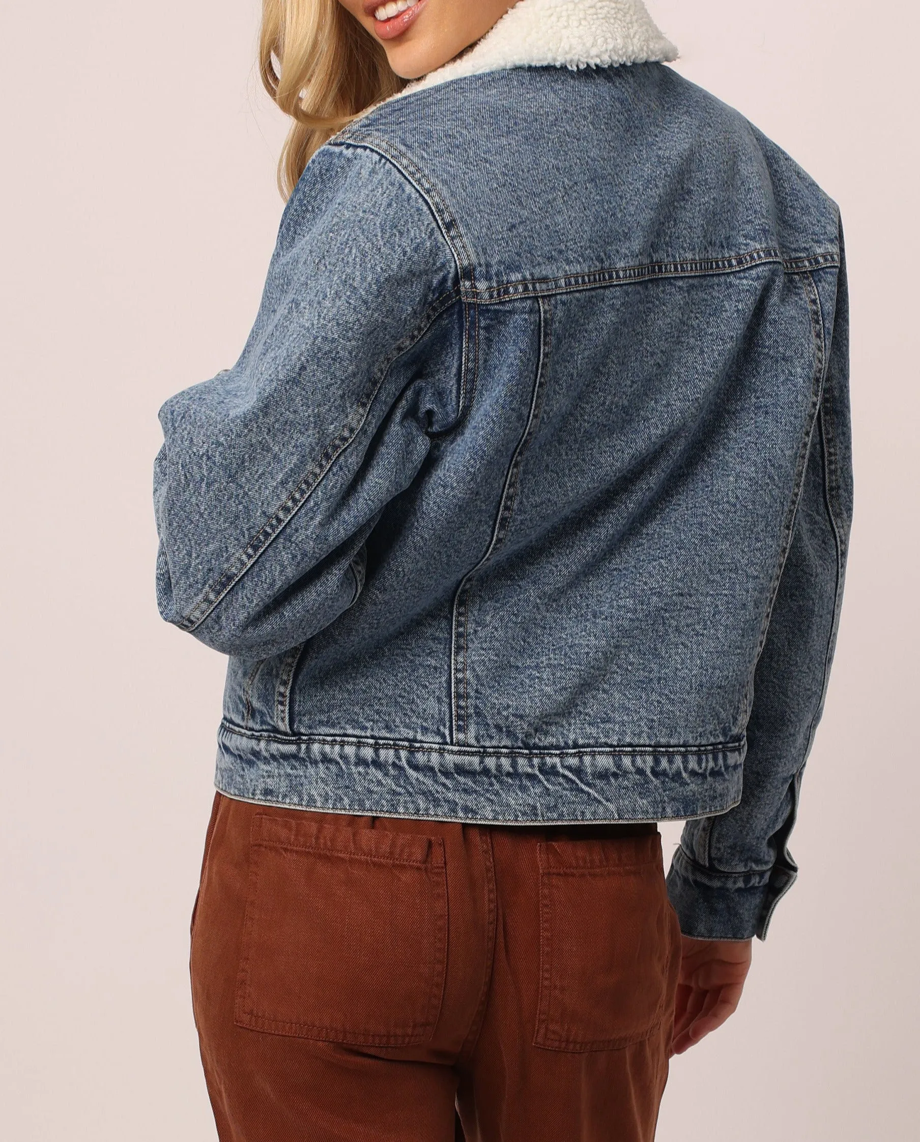 OWEN SHERPA LINED JACKET BLUE SPRINGS