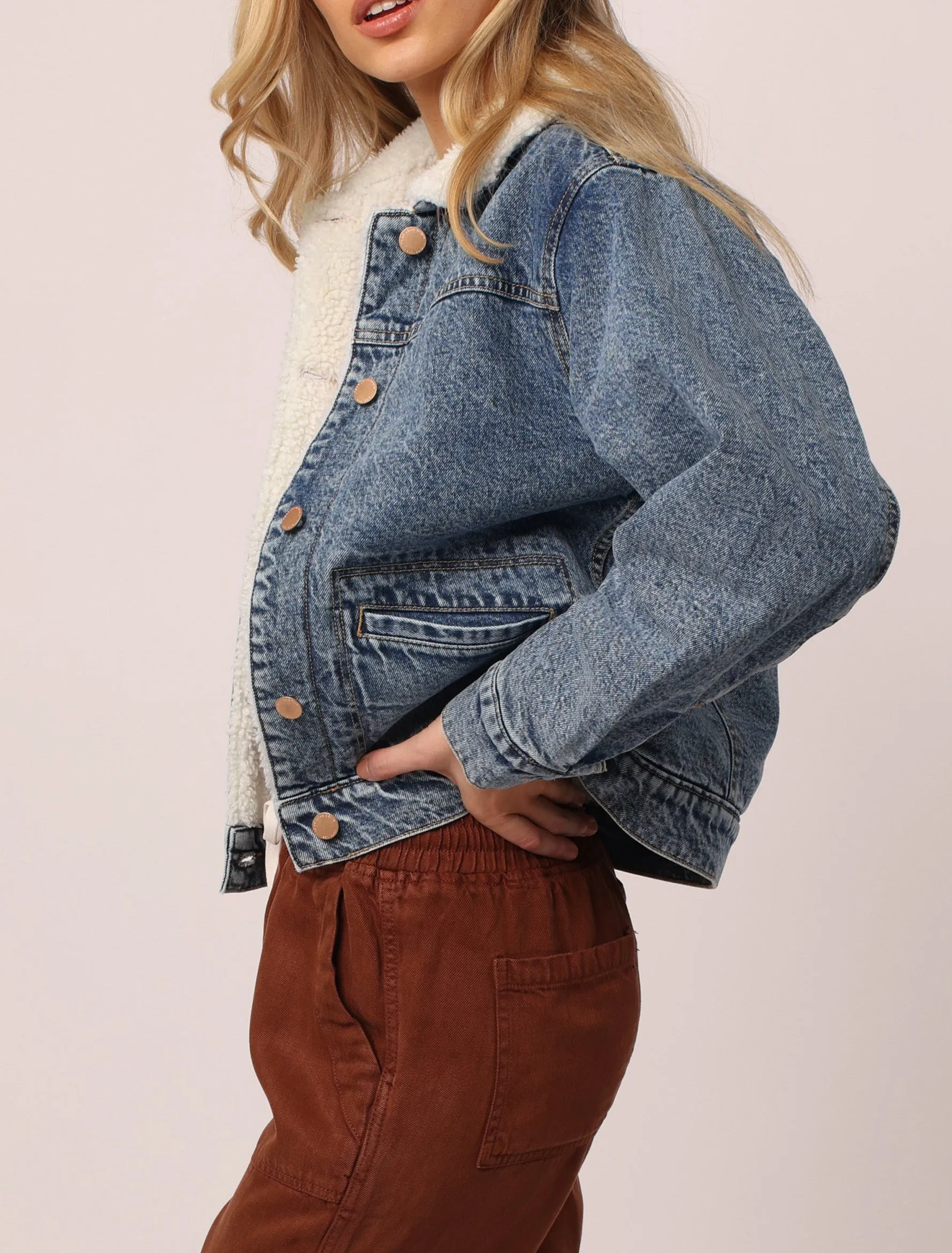 OWEN SHERPA LINED JACKET BLUE SPRINGS