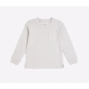 Petit Lem Modal Rib Long-Sleeve T-Shirt - Light Grey