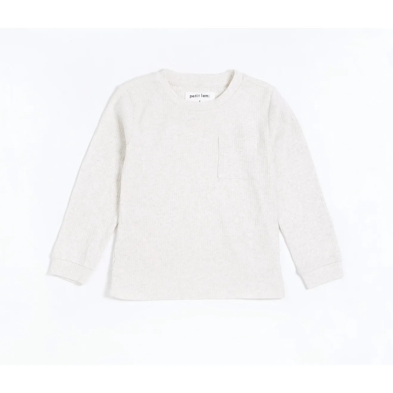 Petit Lem Modal Rib Long-Sleeve T-Shirt - Off White