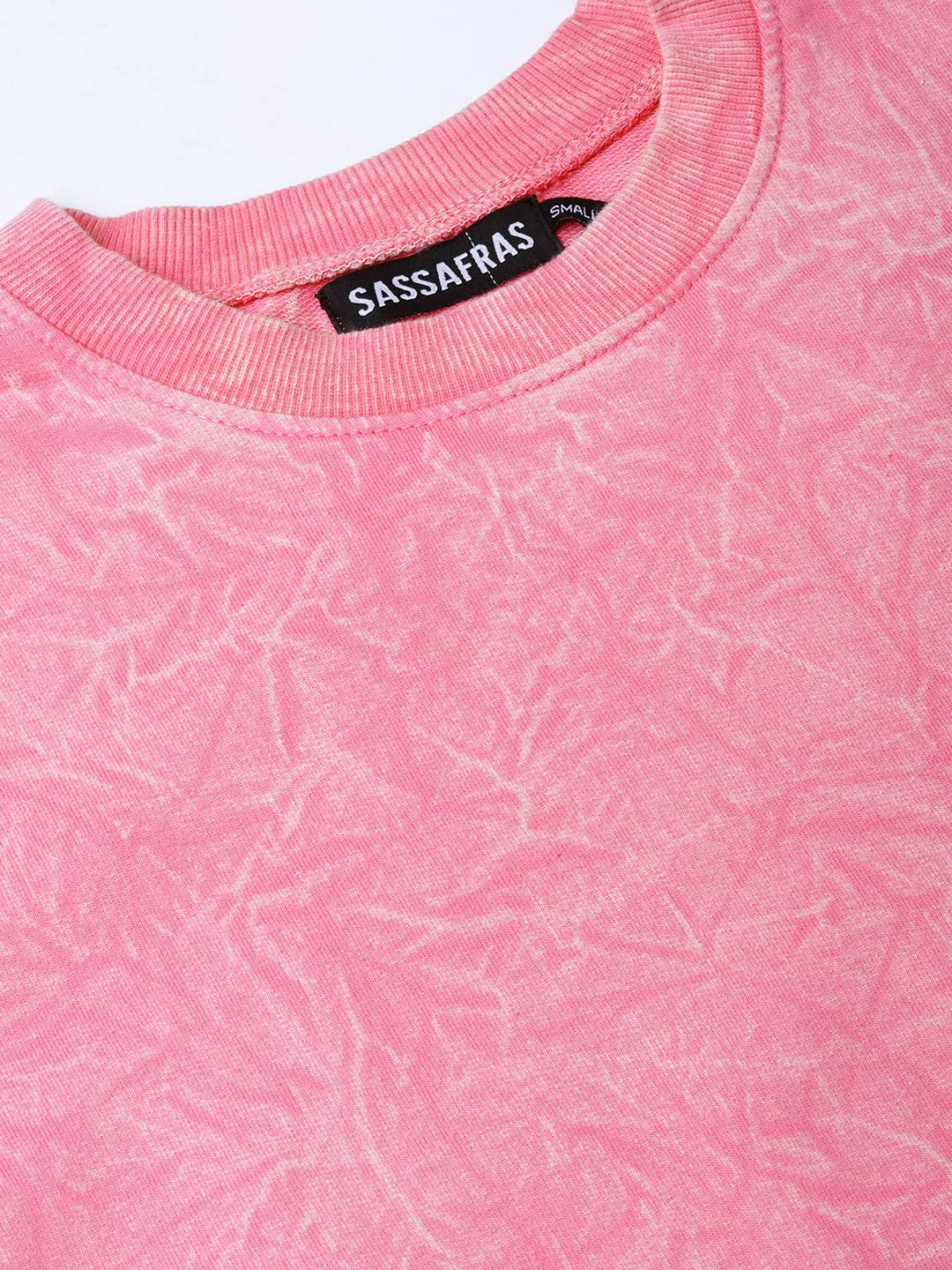 Pink Stone Washed Sweatshirt